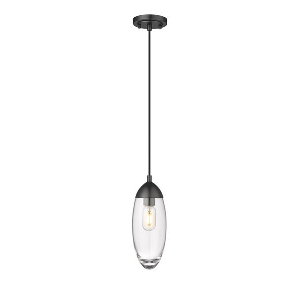 Z-Lite Matte Black Arden 1-Light Pendant