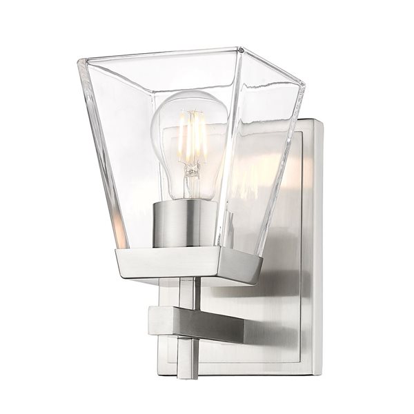 Z-Lite Brushed Nickel Lauren 1-Light Wall Sconce