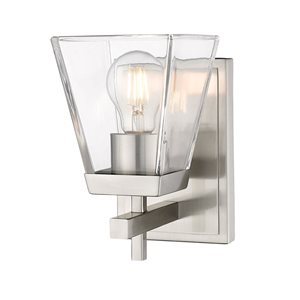 Z-Lite Brushed Nickel Lauren 1-Light Wall Sconce