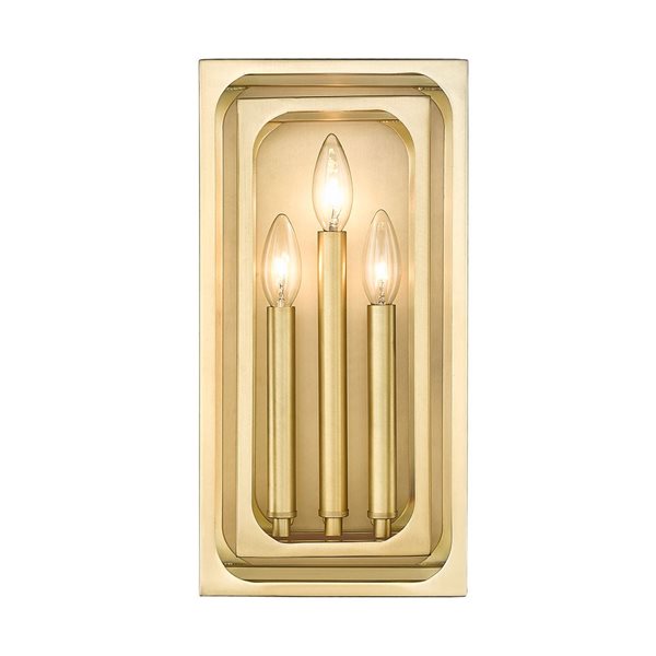 Z-Lite Rubbed Brass Easton 3-Light Wall Sconce