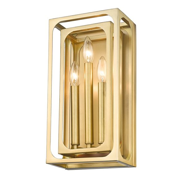 Z-Lite Rubbed Brass Easton 3-Light Wall Sconce