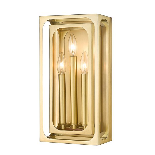 Z-Lite Rubbed Brass Easton 3-Light Wall Sconce