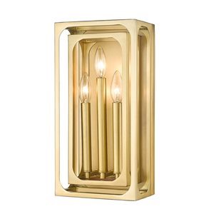 Z-Lite Rubbed Brass Easton 3-Light Wall Sconce