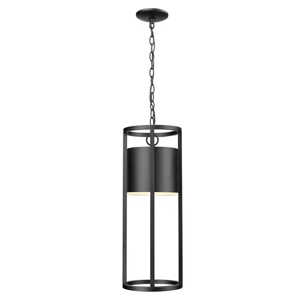 Z-Lite Black Luca 1-Light Outdoor Chain Mount Ceiling Fixture