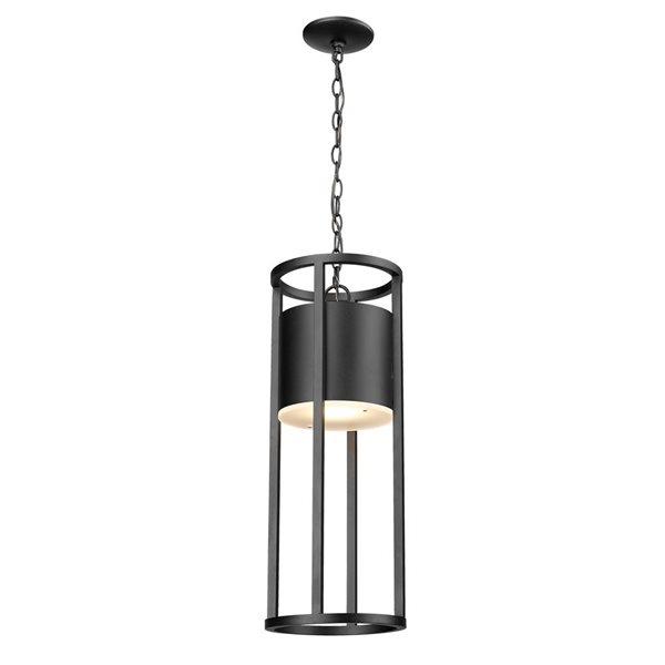 Z-Lite Black Luca 1-Light Outdoor Chain Mount Ceiling Fixture