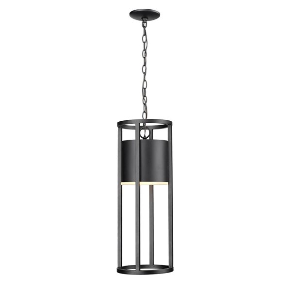 Z-Lite Black Luca 1-Light Outdoor Chain Mount Ceiling Fixture