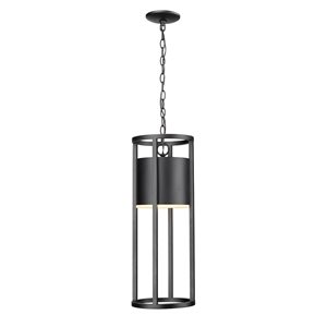 Z-Lite Black Luca 1-Light Outdoor Chain Mount Ceiling Fixture