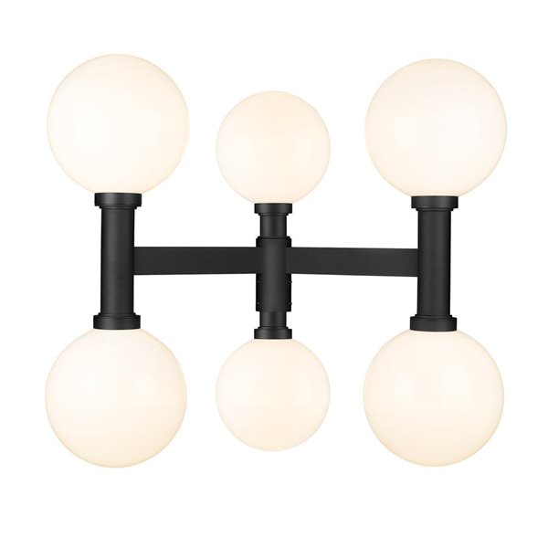 Z-Lite Black Laurent 6-Light Outdoor Post Mount Fixture