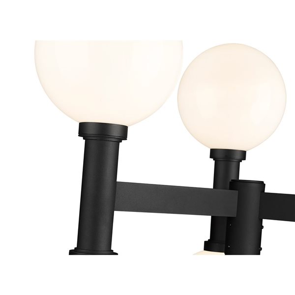 Z-Lite Black Laurent 6-Light Outdoor Post Mount Fixture
