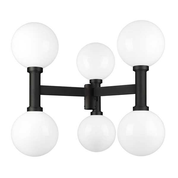 Z-Lite Black Laurent 6-Light Outdoor Post Mount Fixture