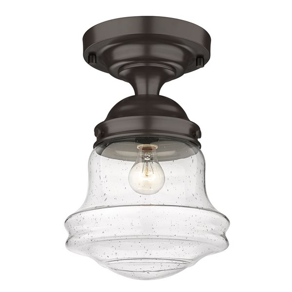 Z-Lite Bronze Vaughn 1-Light Flush Mount