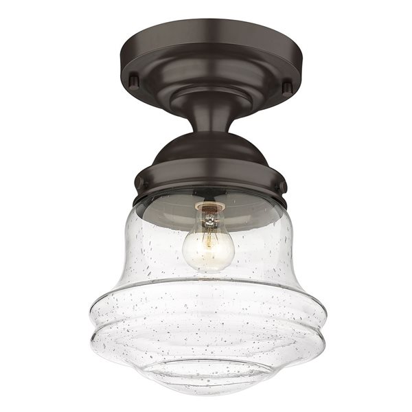 Z-Lite Bronze Vaughn 1-Light Flush Mount