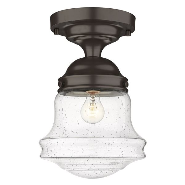 Z-Lite Bronze Vaughn 1-Light Flush Mount