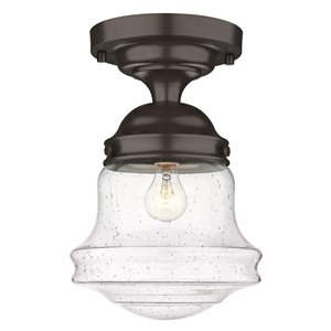 Z-Lite Bronze Vaughn 1-Light Flush Mount