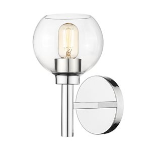 Z-Lite Chrome Sutton 1-Light Wall Sconce