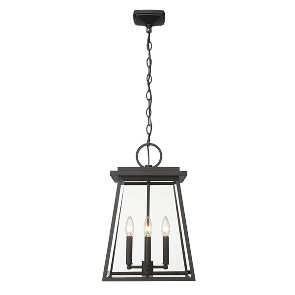 Z-Lite Black Broughton 4-Light Outdoor Chain Mount Ceiling Fixture