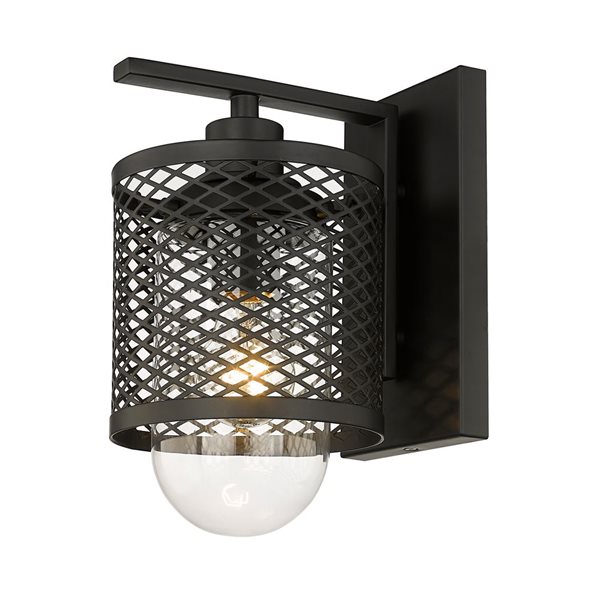 Z-Lite Matte Black Kipton 1-Light Wall Sconce