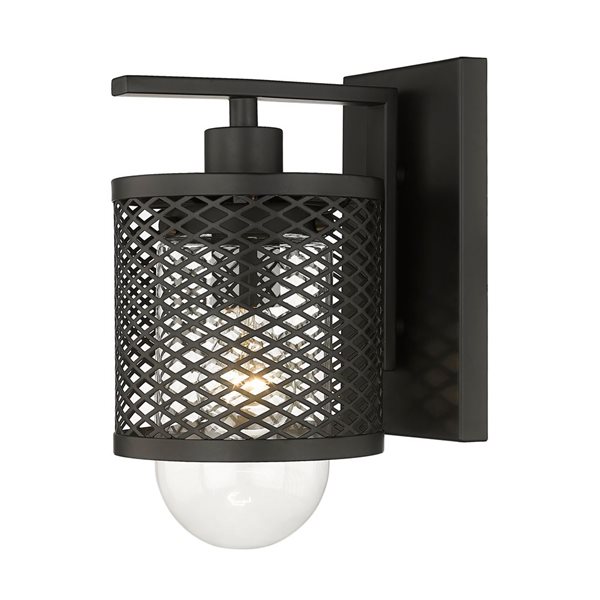 Z-Lite Matte Black Kipton 1-Light Wall Sconce