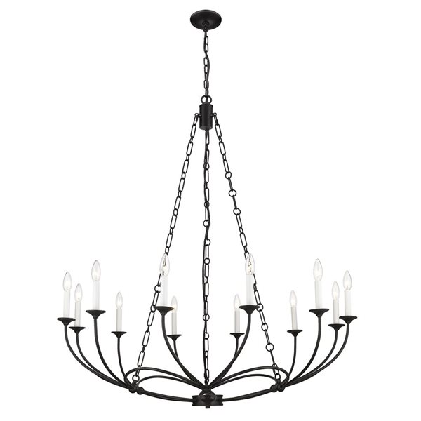 Z-Lite Matte Black Arabella 12-Light Chandelier