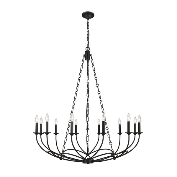 Z-Lite Matte Black Arabella 12-Light Chandelier