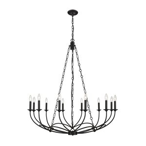 Z-Lite Matte Black Arabella 12-Light Chandelier