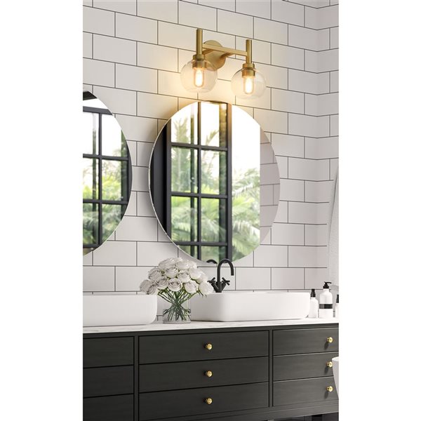 Z-Lite Brushed Gold Sutton 2-Light Vanity