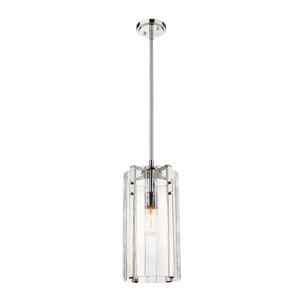 Z-Lite Polished Nickel Alverton 1-Light Pendant