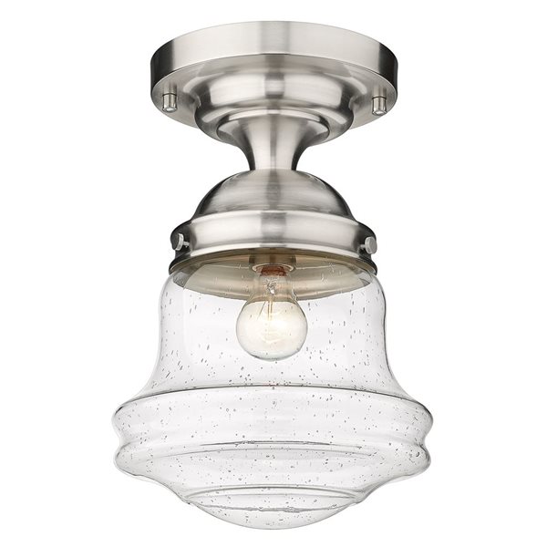 Z-Lite Brushed Nickel Vaughn 1-Light Flush Mount