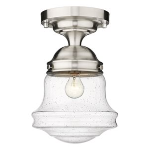 Z-Lite Brushed Nickel Vaughn 1-Light Flush Mount