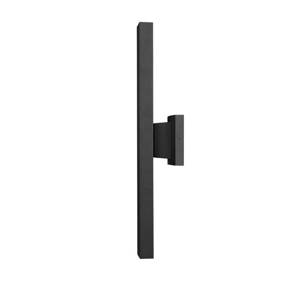 Z-Lite Black 4.5-in Edge 2-Light Outdoor Wall Sconce