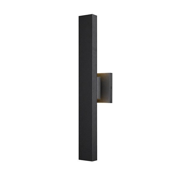 Z-Lite Black 4.5-in Edge 2-Light Outdoor Wall Sconce