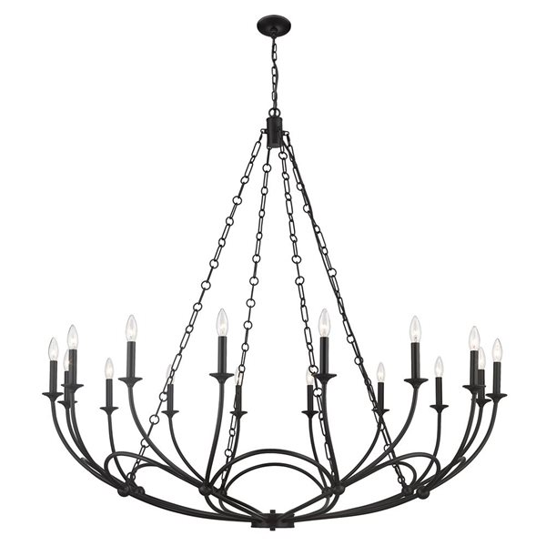 Z-Lite Matte Black Arabella 16-Light Chandelier