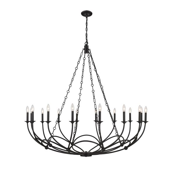 Z-Lite Matte Black Arabella 16-Light Chandelier