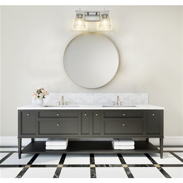 Z-Lite Brushed Nickel Lauren 2-Light Vanity