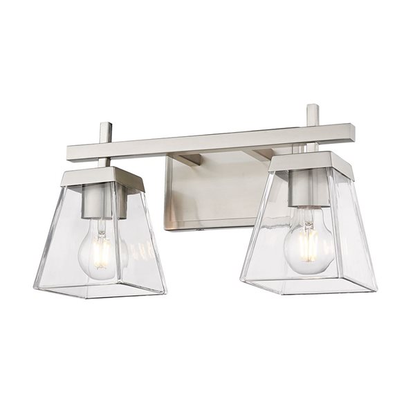 Z-Lite Brushed Nickel Lauren 2-Light Vanity