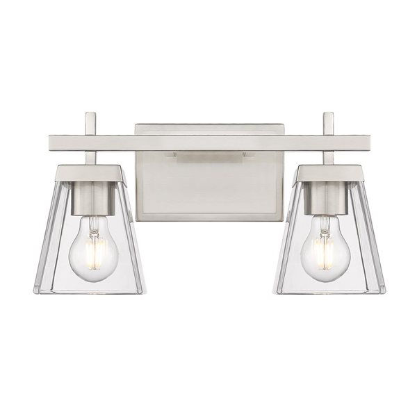 Z-Lite Brushed Nickel Lauren 2-Light Vanity