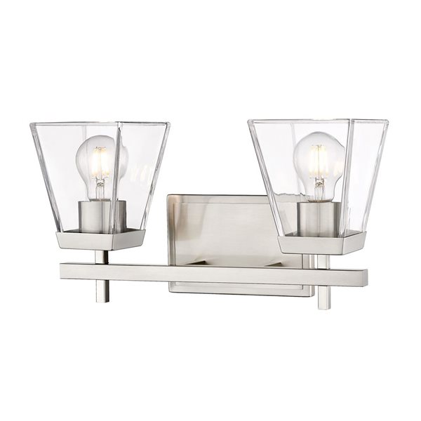 Z-Lite Brushed Nickel Lauren 2-Light Vanity