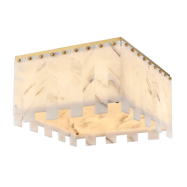 Z-Lite Rubbed Brass Viviana 9-Light Flush Mount