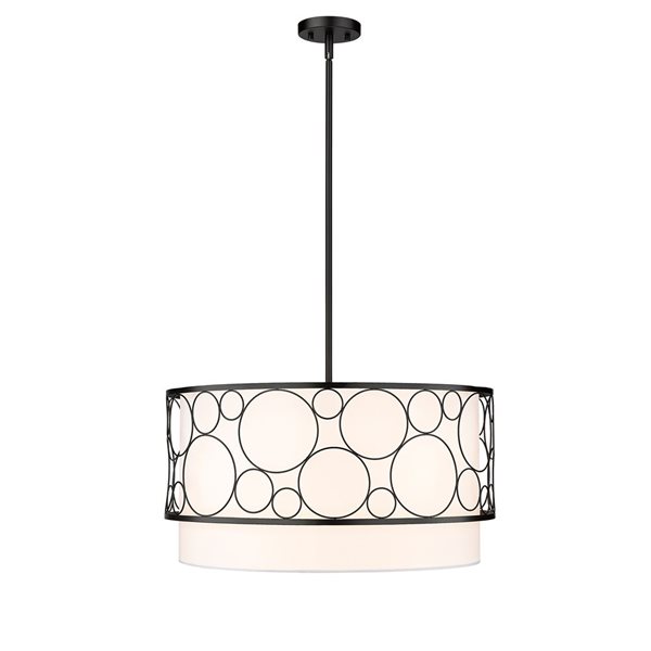 Z-Lite Matte Black Kendall 4-Light Pendant