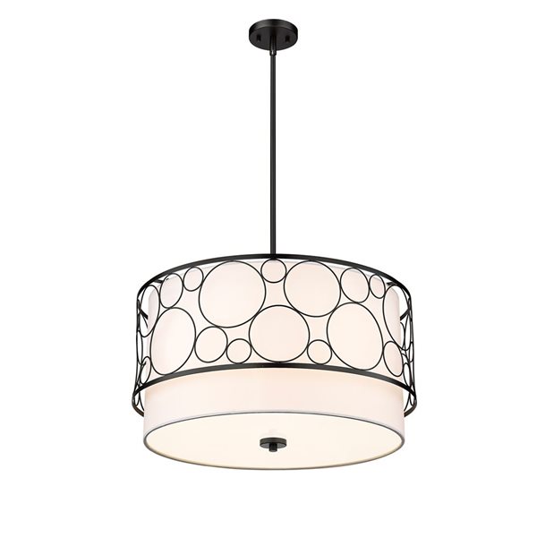 Z-Lite Matte Black Kendall 4-Light Pendant