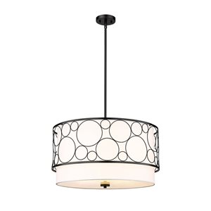 Z-Lite Matte Black Kendall 4-Light Pendant