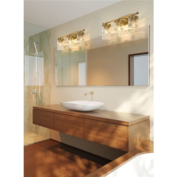 Z-Lite Heirloom Gold Archer 3-Light Vanity