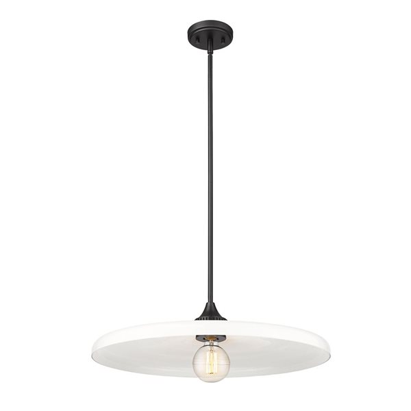 Z-Lite Matte Black Paloma 1-Light Pendant