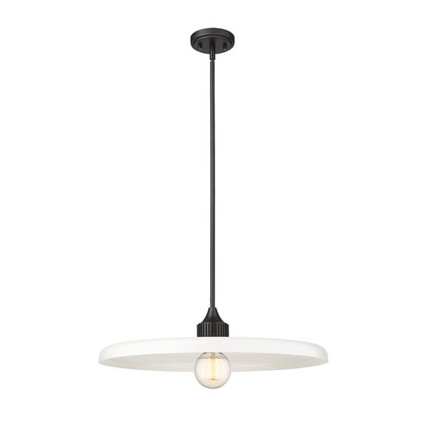 Z-Lite Matte Black Paloma 1-Light Pendant