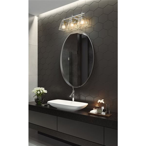 Z-Lite Brushed Nickel Lauren 3-Light Vanity