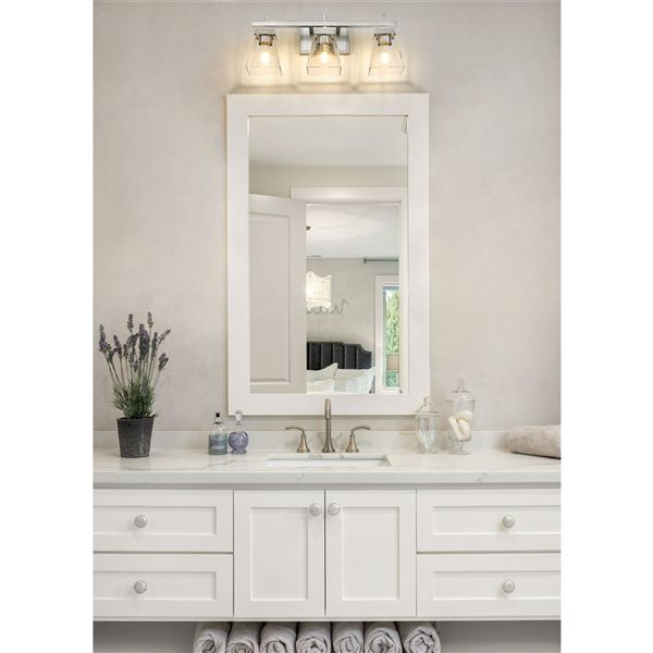 Z-Lite Brushed Nickel Lauren 3-Light Vanity