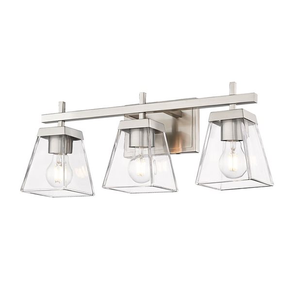 Z-Lite Brushed Nickel Lauren 3-Light Vanity