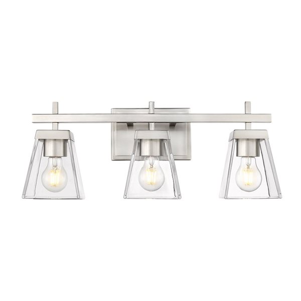 Z-Lite Brushed Nickel Lauren 3-Light Vanity