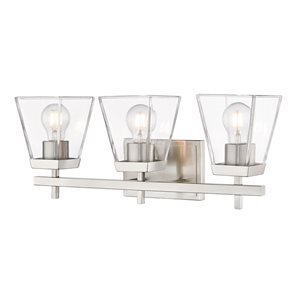 Z-Lite Brushed Nickel Lauren 3-Light Vanity