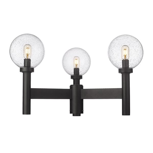 Z-Lite Black Laurent 3-Light Outdoor Post Mount Fixture